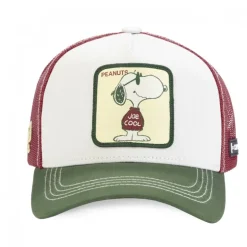 Casquette Trucker Peanuts Snoopy Snapback Beige Capslab