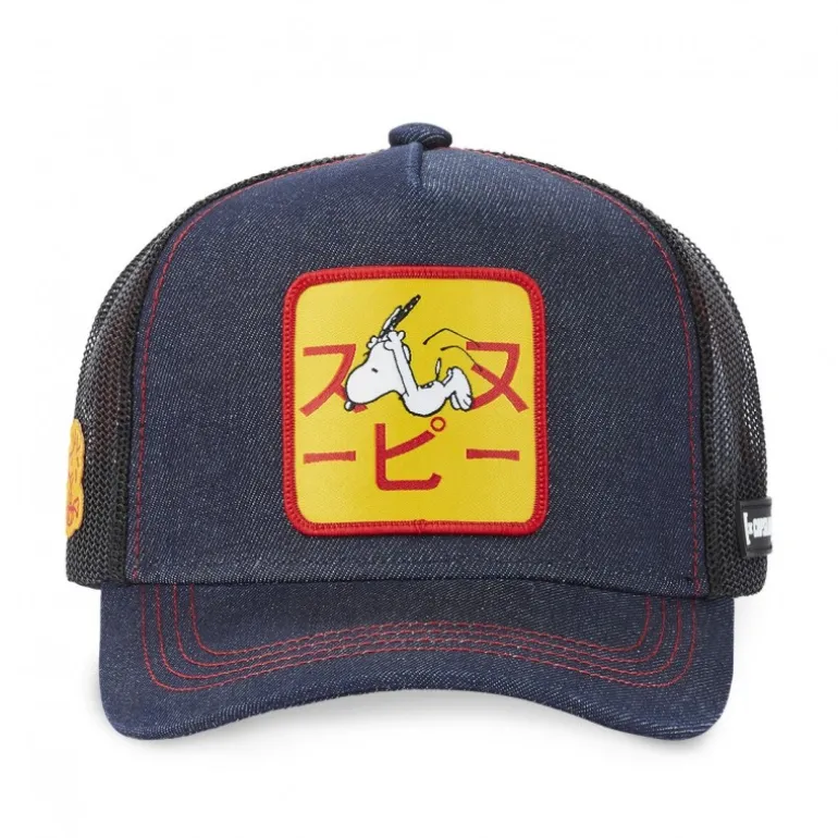 Casquette Trucker Peanuts Snoopy Snapback Bleu Capslab