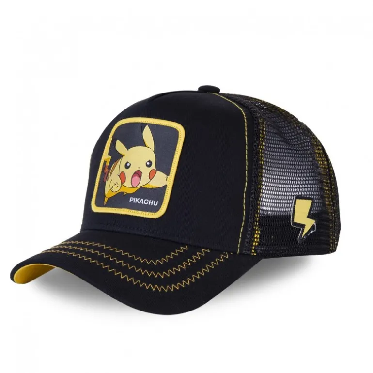 Casquette Trucker Pokemon Pikachu Snapback Noir Capslab
