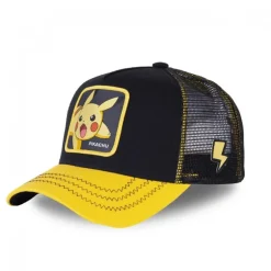 Casquette Trucker Pokemon Pikachu Snapback Noir Capslab