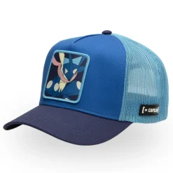 Casquette Trucker Pokemon Greninja Snapback Bleue - Capslab
