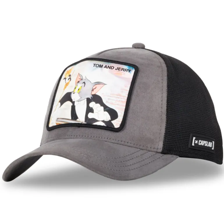 Casquette Trucker Tom And Jerry Snapback - Grise - Capslab