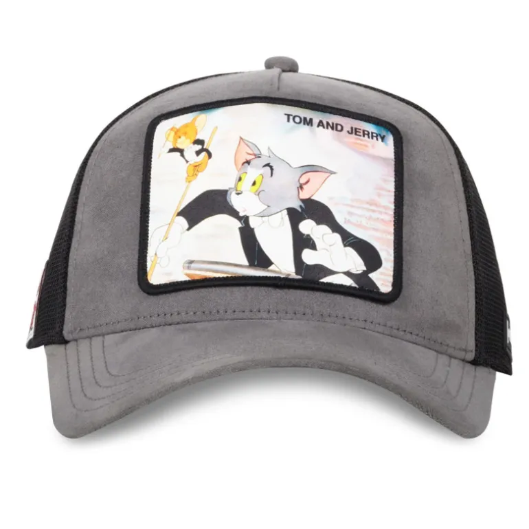 Casquette Trucker Tom And Jerry Snapback - Grise - Capslab
