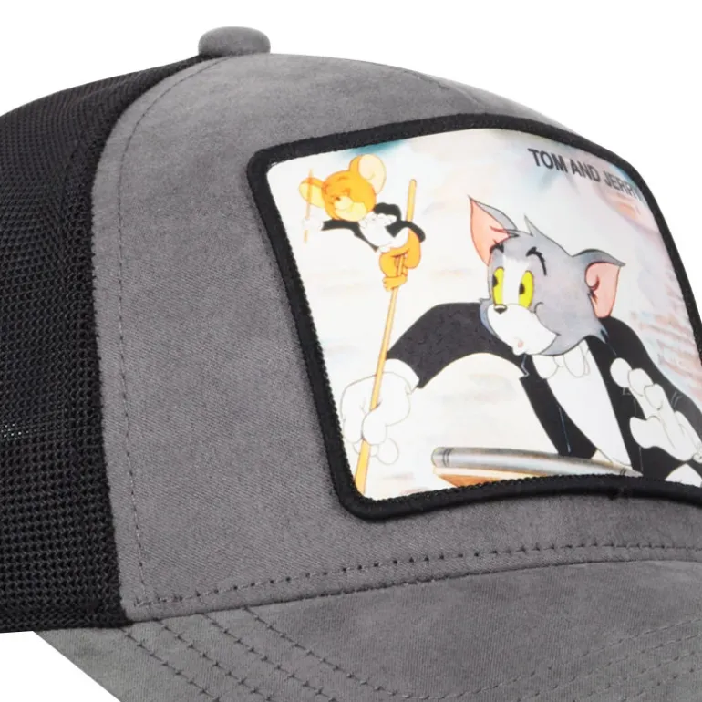 Casquette Trucker Tom And Jerry Snapback - Grise - Capslab