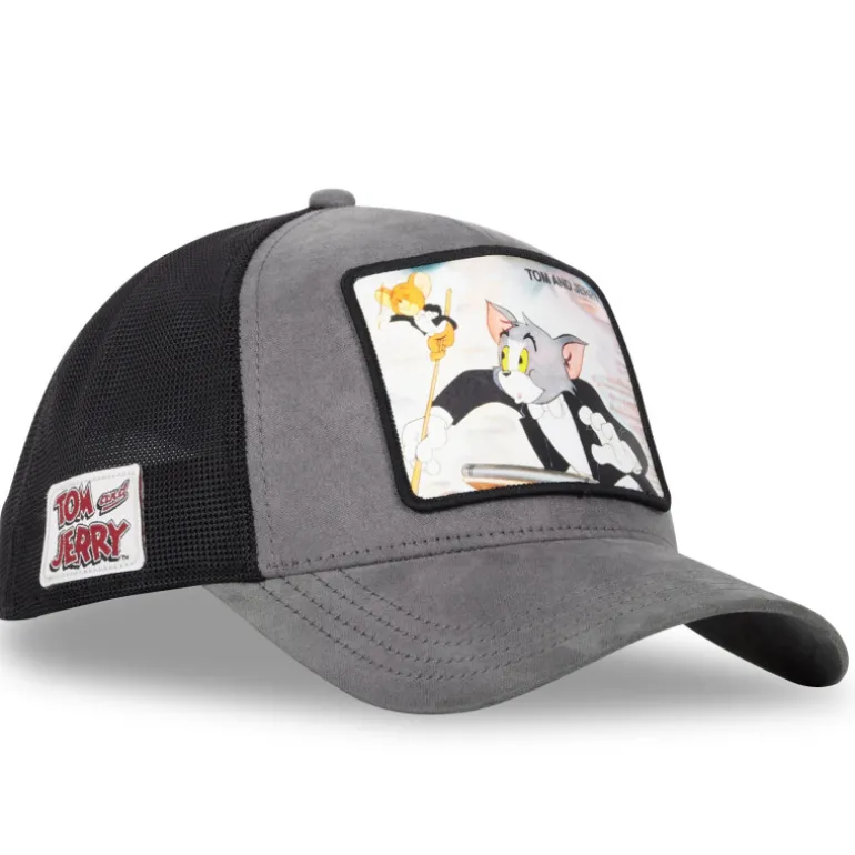 Casquette Trucker Tom And Jerry Snapback - Grise - Capslab