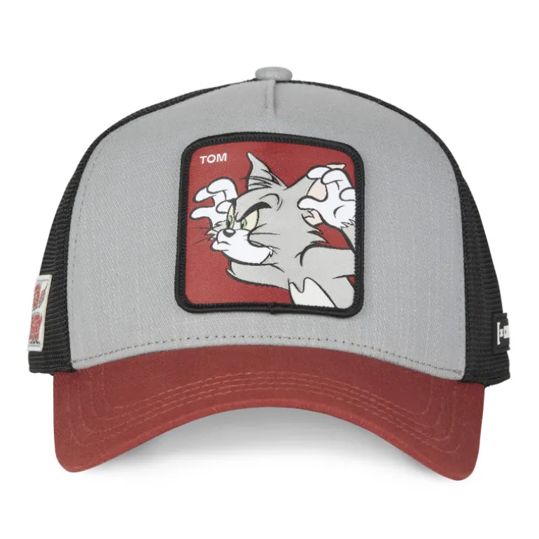 Casquette Trucker Tom Et Jerry Snapback Grise - Capslab