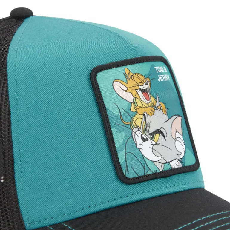 Casquette Trucker Tom Et Jerry Snapback Turquoise - Capslab