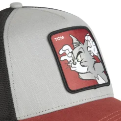 Casquette Trucker Tom Et Jerry Snapback Grise - Capslab