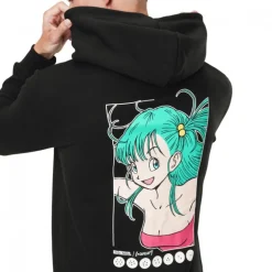 Sweat Dragon Ball Bulma Homme Noir Capslab