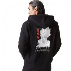 Sweat Dragon Ball Z Goku Homme Noir Capslab