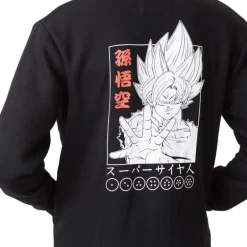 Sweat Dragon Ball Z Goku Homme Noir Capslab