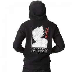 Sweat Dragon Ball Z Vegeta Homme Noir Capslab