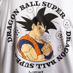 T-shirt Blanc Dragon Ball Super Goku homme coupe Relaxed fit Capslab
