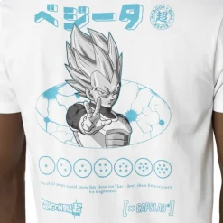 T-shirt Blanc Dragon Ball Super Vegeta Homme - Capslab