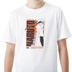 T-shirt Blanc Naruto Shippuden Garcon coupe Oversize - Capslab
