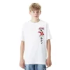 T-shirt Blanc One Piece Luffy Garcon coupe Relaxed fit - Capslab