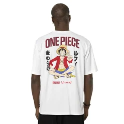 T-shirt Blanc One Piece Luffy Homme Relaxed Fit - Capslab