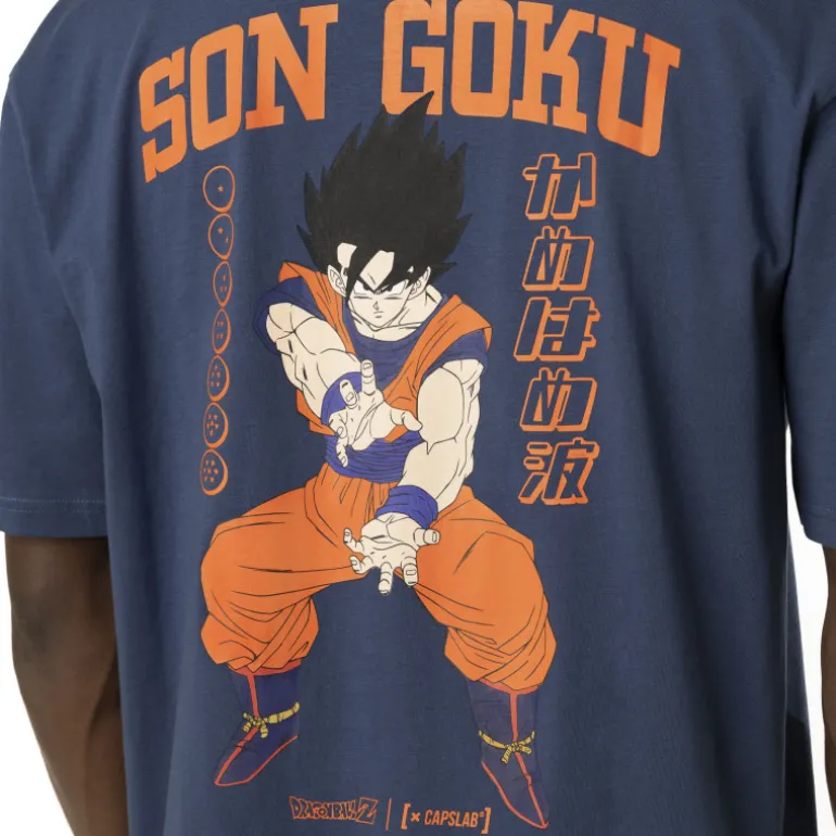 T-shirt Bleu Dragon Ball Z Goku Homme Relaxed Fit - Capslab