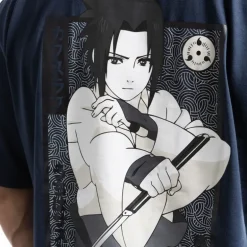 T-shirt Bleu Naruto Shippuden Sasuke homme coupe Relaxed fit Capslab
