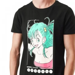 T-shirt Dragon Ball Bulma Homme Noir Capslab