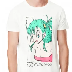 T-shirt Dragon Ball Bulma Homme Blanc Capslab