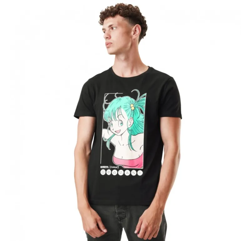 T-shirt Dragon Ball Bulma Homme Noir Capslab