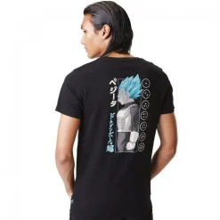 T-shirt Dragon Ball Super Vegeta Homme Noir Capslab