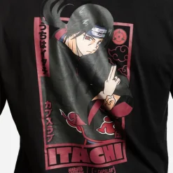 T-shirt Manches Longues Noir Naruto Shippuden Itachi homme coupe Regular Capslab