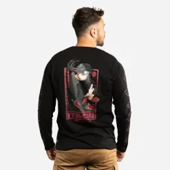 T-shirt Manches Longues Noir Naruto Shippuden Itachi homme coupe Regular Capslab