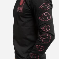 T-shirt Manches Longues Noir Naruto Shippuden Itachi homme coupe Regular Capslab