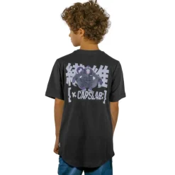 T-shirt Noir garcon coupe OversizeMonkey Business Capslab