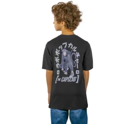 T-shirt Noir garcon coupe Relaxed fit Monkey Business Capslab