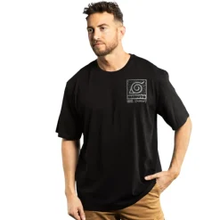 T-shirt Noir Naruto Shippuden homme coupe Relaxed fit Capslab