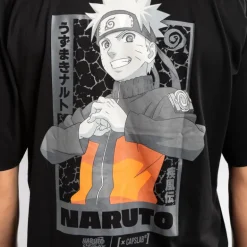 T-shirt Noir Naruto Shippuden homme coupe Relaxed fit Capslab