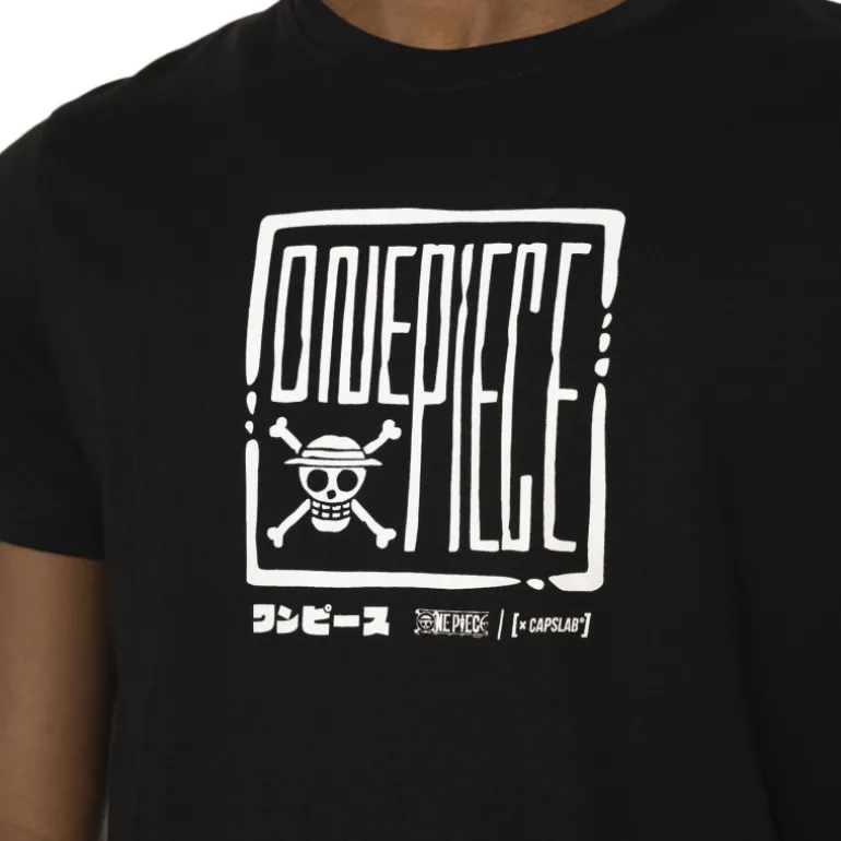 T-shirt Noir One Piece Homme coupe Regular Capslab