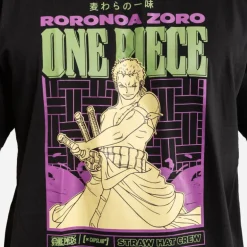 T-shirt Noir One Piece Roronoa Zoro homme coupe Oversize Capslab