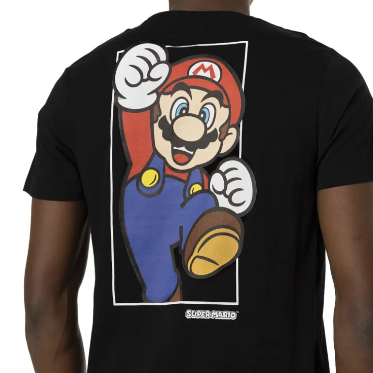 T-shirt Noir Super Mario Homme coupe Regular Capslab