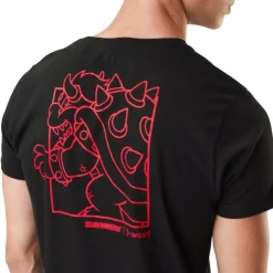 T-shirt Super Mario Bowser Homme Noir Capslab