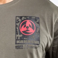 T-shirt Vert Naruto Shippuden Kakashi homme coupe Oversize Capslab
