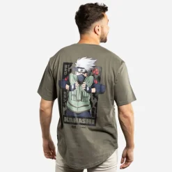 T-shirt Vert Naruto Shippuden Kakashi homme coupe Oversize Capslab